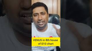 VENUS in the 8th house of D10 chart dasamsa venusin8thhouse job careerreading career [upl. by Garrity]