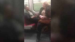 Woman sits on passenger during argument TTC Subway argument [upl. by Acihsay934]