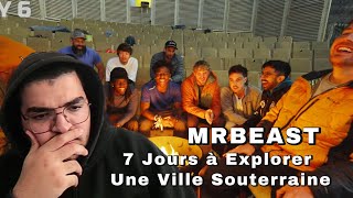 Je Réagis À 7 Jours à Explorer Une Ville Souterraine MrBeast [upl. by Acisset]