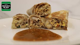 DELICIOSOS BURRITOS DE MACHACADO  FÁCILES DE HACER 🌯🤤 [upl. by Woll96]