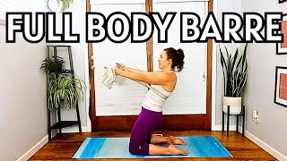 45 Min Full Body Barre WorkoutLong Resistance Band [upl. by Edra786]