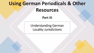 Using German Periodicals amp Periodical Indexes Part 3 – Larry Jensen [upl. by Merfe]