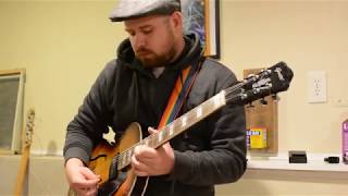 GROTE Jazz Electric Guitar HollowBody Jam with a Wah Pedal [upl. by Sonafets]