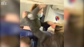 Graphic Sacramento Woman Accused Of Punching Flight Attendant Charged In Federal Court [upl. by Elac]