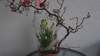 Osterdeko Tutorial  Muscari in der Vase  Osterdekoration selber machen [upl. by Ashlie986]