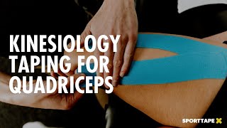 How To Tape Quadricpes Using Kinesiology Tape  Quad Pain K Taping [upl. by Enyehc]