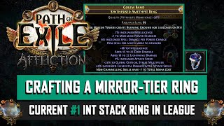 POE 323 Mirror Crafting an Int Stack Ring in Affliction [upl. by Tija]