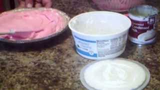 Kool Aid Pie made from cool aid whipped cream and condensed milk [upl. by Nosretep]