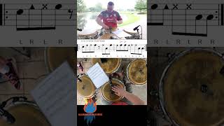 Guaguancó Matanzas Style for 3 Congas EX 2 with Instructional drum clave congas [upl. by Mathis]