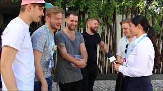 AWS  Viszlát nyár Hungary 2018  Interview at Eurovision 2018 [upl. by Jenny]