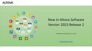 New in Altova Software v2023 Release 2 [upl. by Genet]