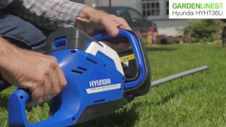 Hyundai 36V Cordless Hedge Trimmer with Battery and Charger [upl. by Enirehtahc413]