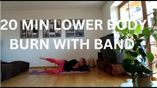 20 MIN LOWER BODY BURN WITH BAND  Pilates Easy to FOLLOW  At Home workout [upl. by Dacy]