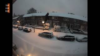 Timelapse sneeuwstorm Darcy – Rotterdam Vreewijk  4k [upl. by Ojimmas963]