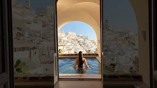 Bedroom goals in Greece💦 travel hotel santorini [upl. by Yra779]