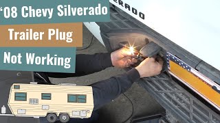 Chevy Silverado  Nothing Is Working At The Trailer Plug [upl. by Berkie861]