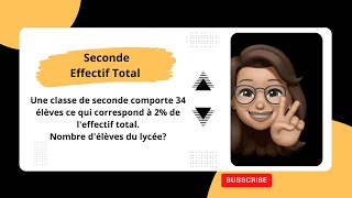 Calcul de l effectif total à partir dune proportion [upl. by Artep890]