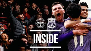 Fans Brilliant Reactions to Four Great Reds Goals  Brentford 14 Liverpool  Inside [upl. by Marv]