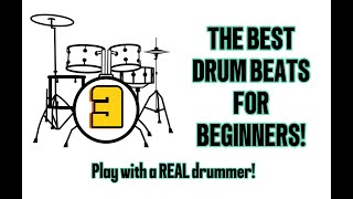 Drum Beats For Beginners  Play With a REAL DRUMMER [upl. by Labana]