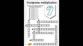 Crucigramas con multiplicación para descargar [upl. by Klos]