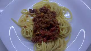 Pasta with meat sauce recipe  Makarona spaghetti me mish te grire  Receta [upl. by Israel]