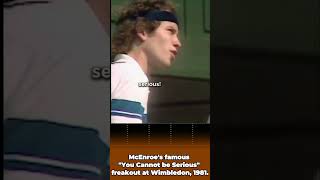 McEnroes famous quotYou Cannot be Seriousquot Freakout at Wimbledon 1981 Tennis’ most iconic scene [upl. by Rawdin306]