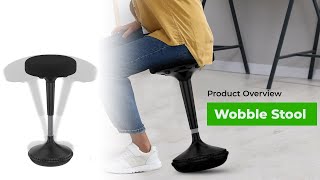 Sit Healthier with the Wobble Stool  tall adjustable height standing desk stool and balance stool [upl. by Litha]