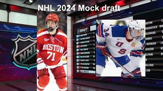 NHL 2024 Mock Draft And Crazy Lottery Simulation [upl. by Nosinned570]