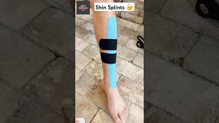 Easy Kinesiology Taping technique for shin splints Leg pain relief 👀🔥sports soccer athlete [upl. by Archer585]