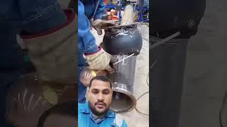 Tubular screw conveyor pipeline assembly welding process [upl. by Bardo]