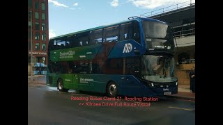 Reading Buses Enviro400EV 1008 AD24 BEV Route 21 Reading Station  Kilnsea Drive [upl. by Britteny]