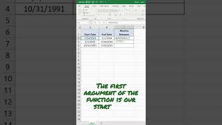 How to Count the Number of Months Between Two Dates in Excel [upl. by Lyford]