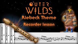 Outer Wilds  Riebecks Theme Recorder lesson finger chart  notes [upl. by Peckham666]