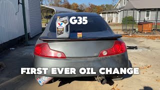 First ever oil change in the G35 [upl. by Sheffy]