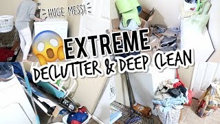 EXTREME DEEP CLEAN amp DECLUTTER  LAUNDRY ROOM DEEP CLEAN [upl. by Ylrebmik931]