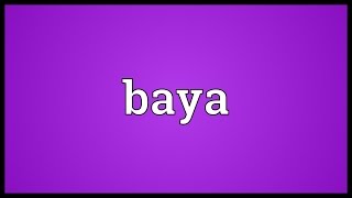 Baya Meaning [upl. by Ellita296]