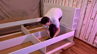 Timelapse of Ikea Brimnes bed assembly [upl. by Gentes]