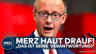 FRIEDRICH MERZ quotDas ist verantwortungslosquot  Politische Machtspiele in Krisenzeiten in Deutschland [upl. by Handel]