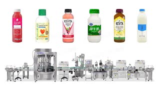 Automatic Flammable Liquids Bottle Filling Sealing Capping Labeling Machine Line [upl. by Elatnahc]