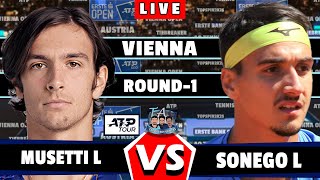 🔴LIVE L Sonego vs L Musetti • Vienna Open 2024 Round 1 Sonego Musetti ViennaOpen tennis [upl. by Ayardna]