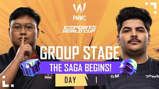 EN 2024 PMWC x EWC Group Stage Day 1  PUBG MOBILE WORLD CUP x ESPORTS WORLD CUP [upl. by Enamrahs]