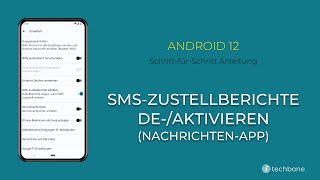 SMSZustellberichte deaktivieren Android 12 [upl. by Aratak]