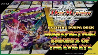 DUEL MASTERS TCG  DM22BD5 Exciting DuePa Deck  Disrepectful Knights of the Evil Eye [upl. by Nedrob]