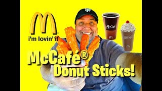 McDonalds McCafé® Donut Sticks REVIEW [upl. by Yrrac]