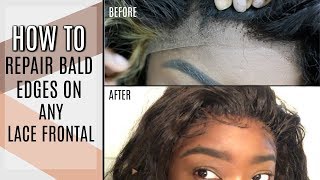 How to Repair your BALDING EDGELESS FRONTAL Like new again  Low Hairline [upl. by Htessil]