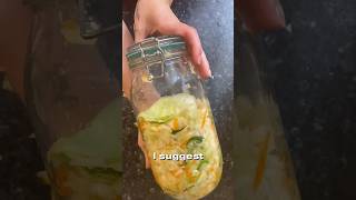 🥬 🥕 🥒 🧂Homemade sauerkraut yum guthealth liferecovery [upl. by Notyap]