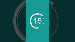 25 second timer countdown video teal and medium turquoise portrait video [upl. by Gnauq]