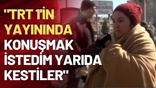 Kahramanmaraşta depremden kurtulan bir yurttaş TRT1in yayınında konuşmak istedim yarıda kestiler [upl. by Janey988]