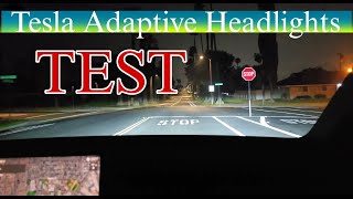 Tesla Adaptive Headlights Test  Software UPDATE 2024201  The Plugin Duo [upl. by Beera]