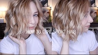 HOW TO CURL SHORT HAIR  EASY amp EFFORTLESSLY CUTE [upl. by Assenar]